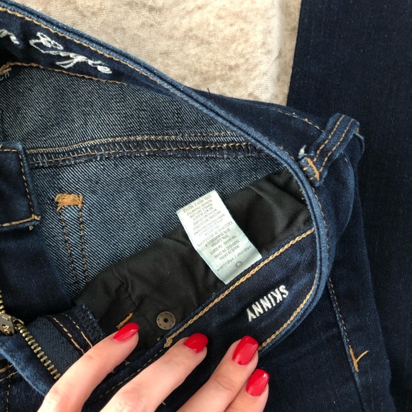 American Eagle Dark Skinny Jeans size 0 - Picture 3 of 3
